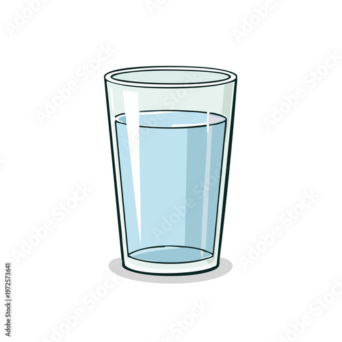 Clear drinking glass filled with clean, refreshing water