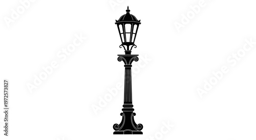 Black Iron Street Lamp Post Light.