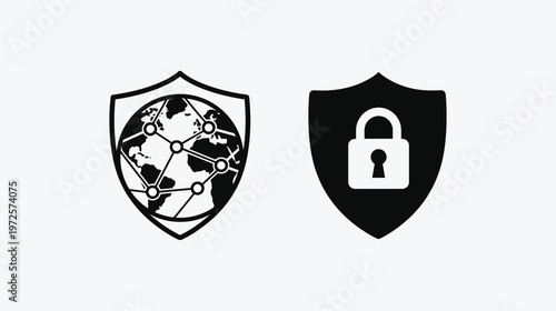 A black silhouette of a determined hiker walking uphill with poles and a heavy backpack gear set