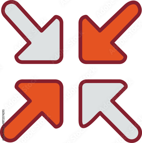 Reduce Arrow Vector Icon
