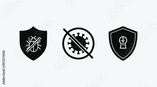 A purple silhouette of a delivery driver riding a scooter with a large cargo box on the back