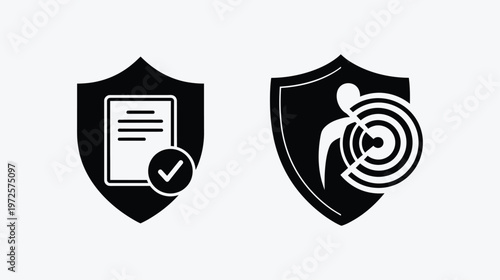 A black and white graphic illustration depicting a construction worker and a strong raised fist