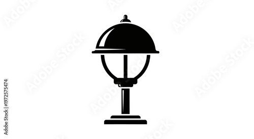 Black Cloche Food Server Lamp.
