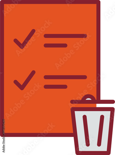Trash List Vector Icon