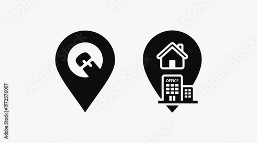 A black silhouette of a construction worker wearing a hard hat and carrying a metal toolbox icon