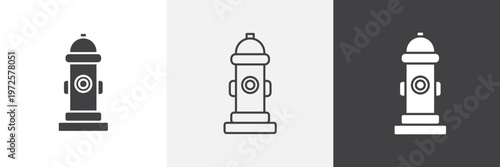Fire hydrant icon element for design projects and web designs
