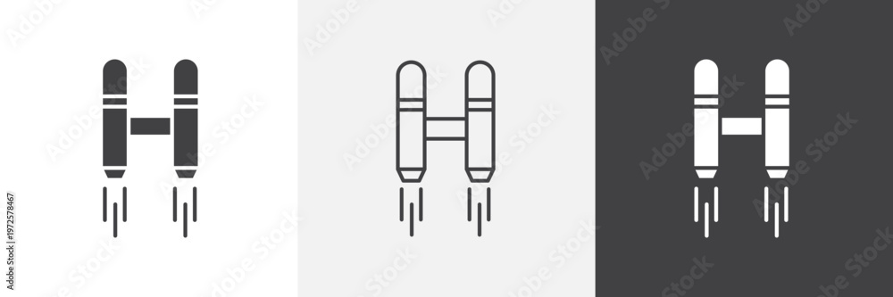 Fototapeta premium Jetpack icon element for design projects and web designs