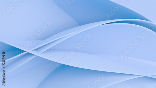 An abstract composition of intertwined curved surfaces with soft shadows. A futuristic background with dynamic geometric shapes in a modern style.