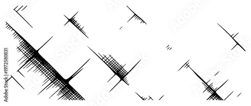Abstract hand drawn diagonal hatching lines and cross hatching texture background illustration