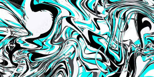 Fluid art texture. Abstract background with swirling paint effect. Liquid acrylic artwork with trendy mixed paints. Can be used for website background. Gray, white and azure overflowing colors.