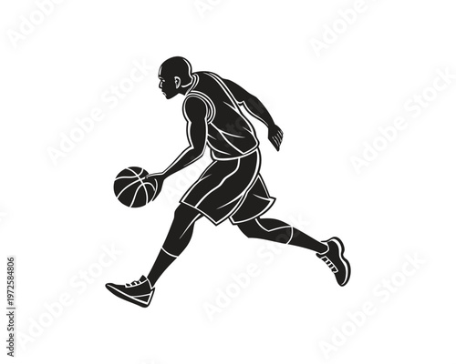 Minimal Basketball Vector Collection – Clean Sports Icons and Player Silhouettes, Flat Design