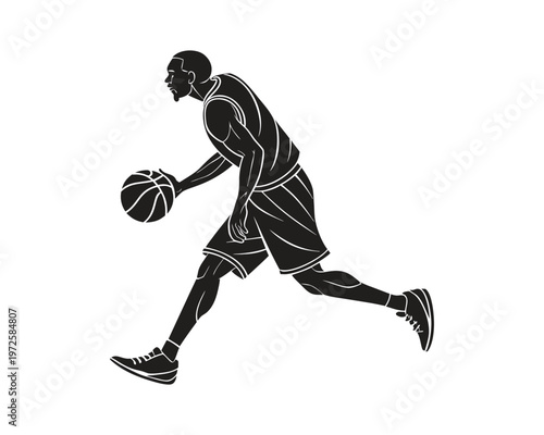 Minimal Basketball Vector Collection – Clean Sports Icons and Player Silhouettes, Flat Design