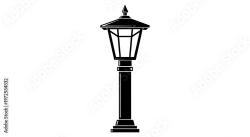 Black Street Lamp Post Light Fixture.