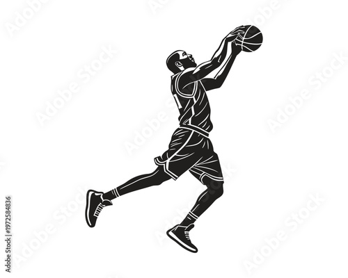 Minimal Basketball Vector Collection – Clean Sports Icons and Player Silhouettes, Flat Design