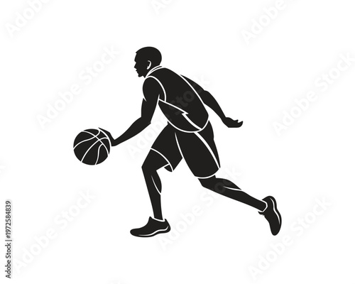 Minimal Basketball Vector Collection – Clean Sports Icons and Player Silhouettes, Flat Design