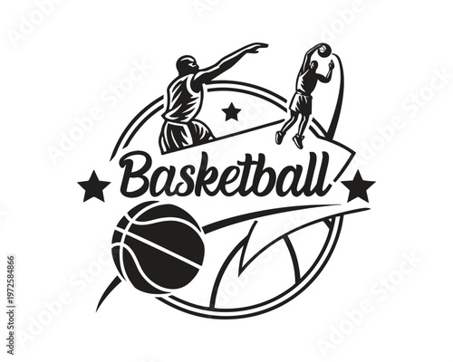 Minimal Basketball Vector Collection – Clean Sports Icons and Player Silhouettes, Flat Design