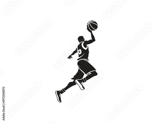Minimal Basketball Vector Collection – Clean Sports Icons and Player Silhouettes, Flat Design