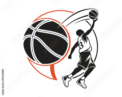 Minimal Basketball Vector Collection – Clean Sports Icons and Player Silhouettes, Flat Design