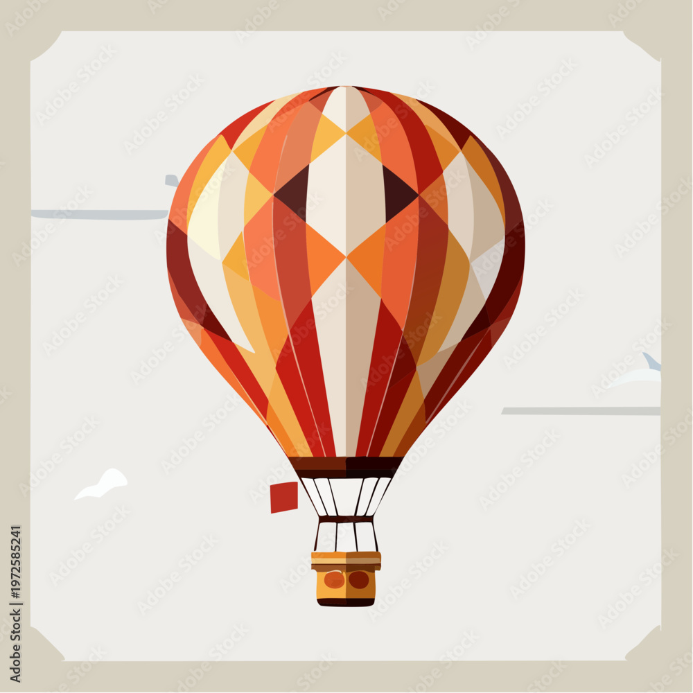 Naklejka premium Montgolfière Géométrique Aventure 
