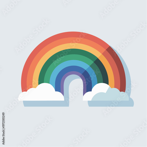 Arc-en-Ciel Géométrique Coloré
