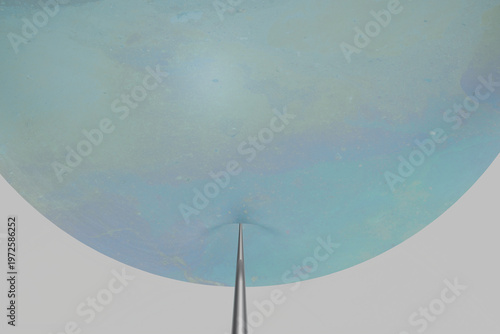 Bubble about to Burst from Pin 3D illustration