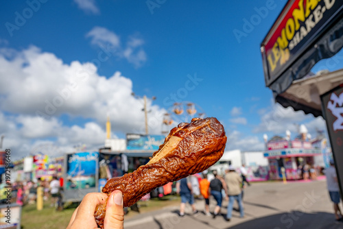 Obraz na plátně turkey leg at the county fair