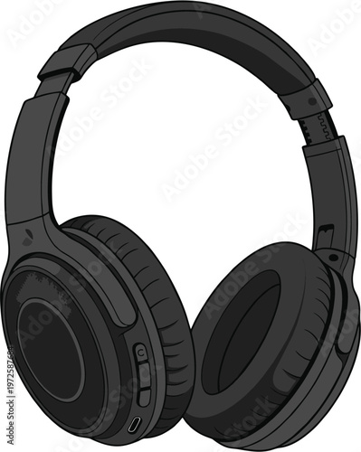 premium immersive black over ear wireless headphones