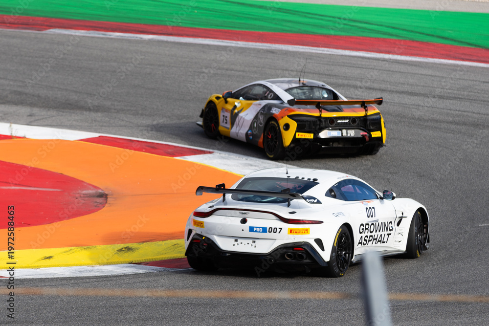 Obraz premium Portimao, Portugal, January 17, 2026 view over racing track Algarve International winter series