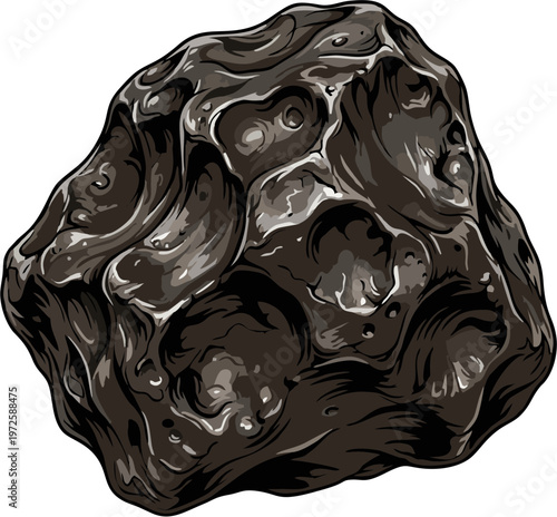 mysterious ancient space meteorite asteroid rock fragment