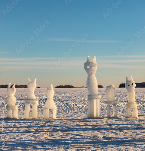 snowman on the beach