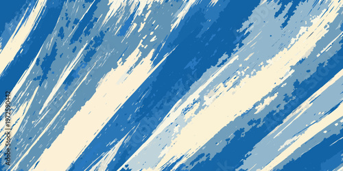 Abstract expressionist background with dynamic blue and white brushstrokes