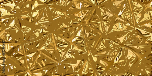 Fotografía A shimmering intensely textured golden foil background with irregular patterns