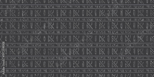 Abstract black and white geometric pattern resembling woven textile design