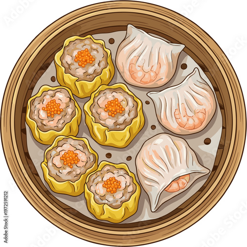 mouthwatering authentic steamed dim sum culinary delight