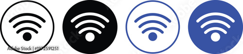 Wifi icon set. Wireless and internet symbols. Network sign. Connection and signal strength design. Connection sign

