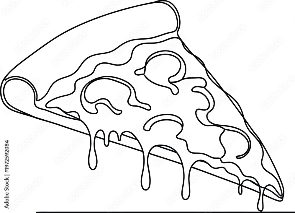 Fototapeta premium A simple line drawing of a human brain with visible lobes
