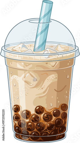 irresistible frosty iced coffee frappe summer delight illustration