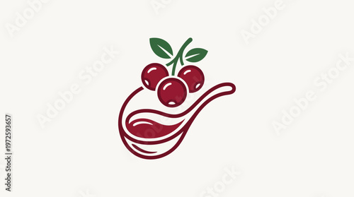 Elegant Cherry Jam Logo Design