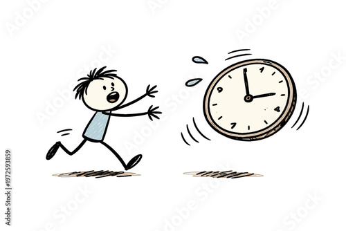 Image minimal vector catch generation away trying icon style simple slipping person