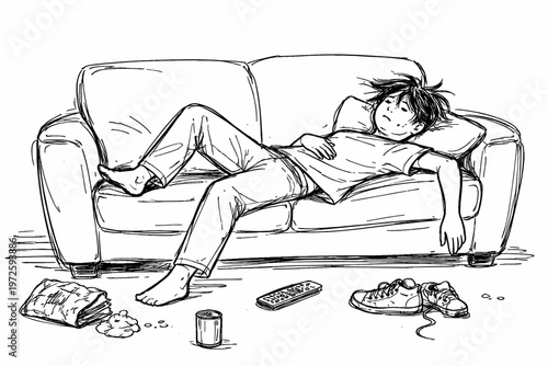 Mood vector generation icon black nothing white simple image messy concept lying