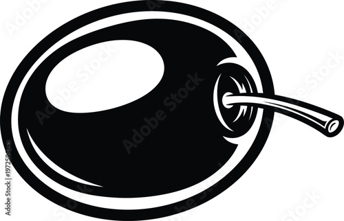 A black bicycle silhouette with handlebars and a saddle against a white background