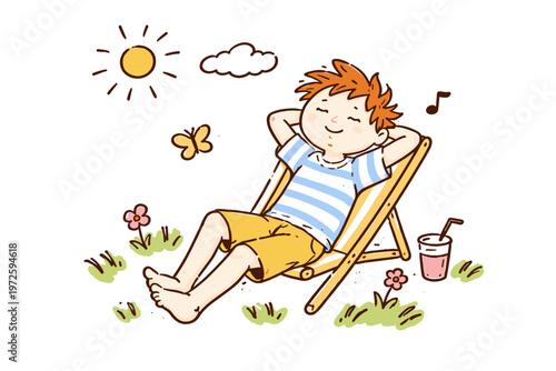 Slow naive vector living doing simple concept nothing image icon messy generation