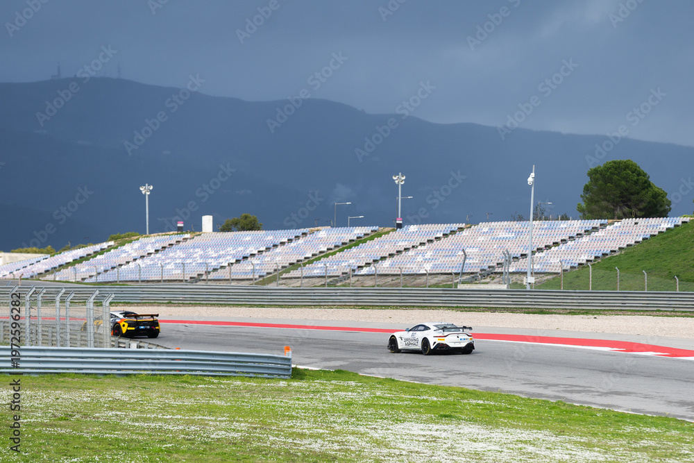 Obraz premium Portimao, Portugal, January 17, 2026 view over racing track Algarve International winter series