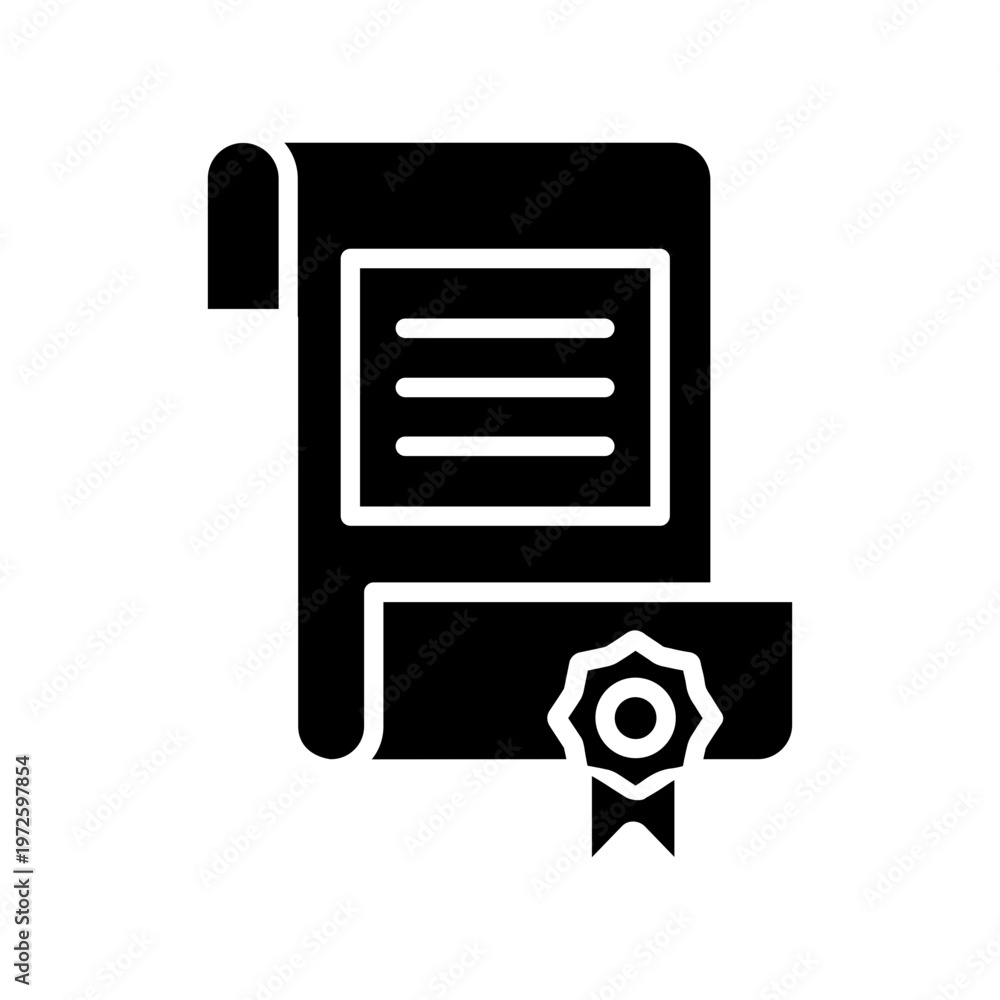 Fototapeta premium Certification Vector Icon