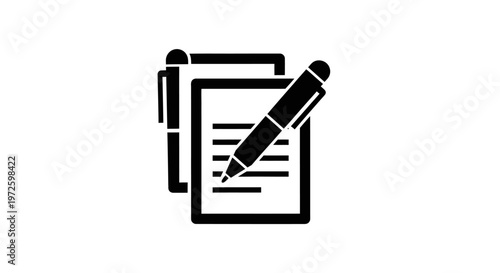 Black and white pen on paper.