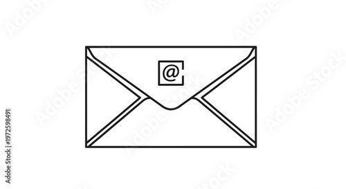 Envelope with email symbol on it.