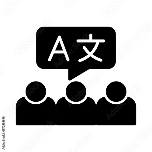 Language Study Group Vector Icon