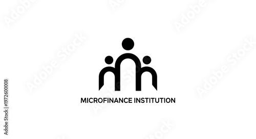 Microfinance Institution Logo: Abstract People Symbolizing Community and Support