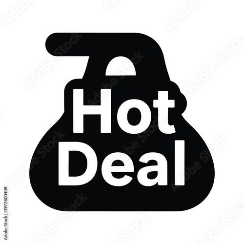 Black and white hot deal fuel canister graphic with bold text