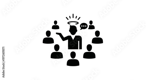 A person presenting ideas to a group.